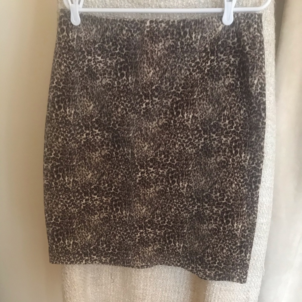 Talbots animal print pencil skirt